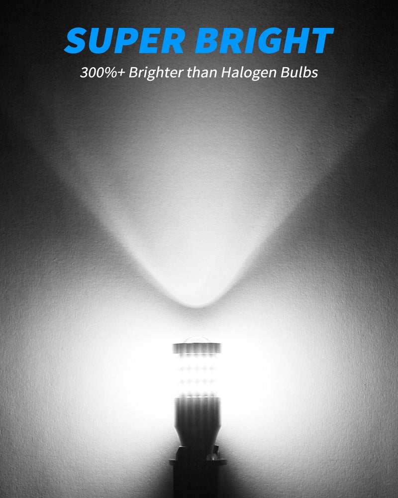 Yorkim 921 LED Bulb 912 Led Reverse Light Super Bright 3014 3030 58-SMD Chipsets Error Free, 921 led backup lights T15 LED Bulb 906 904 902 W16W 921 912 Reverse Lights, 6500K White, Pack of 2 - Image 2